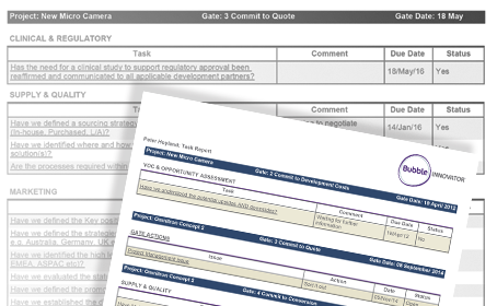 Personal Task Reporting Report illustration - med tech & medical device development projects - ppm-software