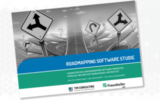 Cover image - best technology / product roadmap software - Fraunhofer IAO & TIM consulting report 2018 - Roadmapping Software Study
