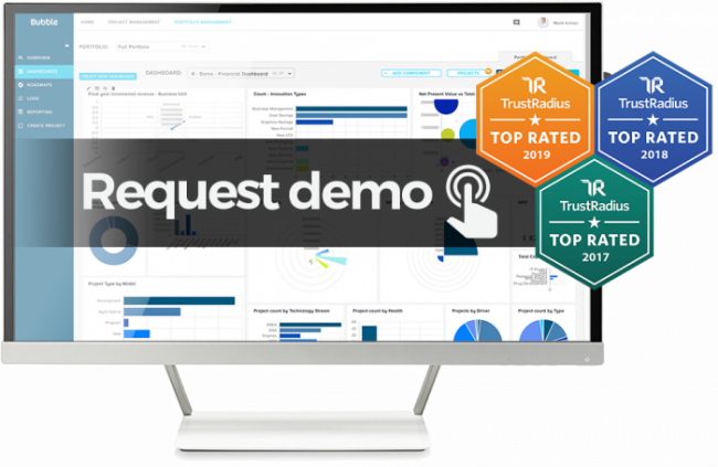 Demo request image - bubble project portfolio management software