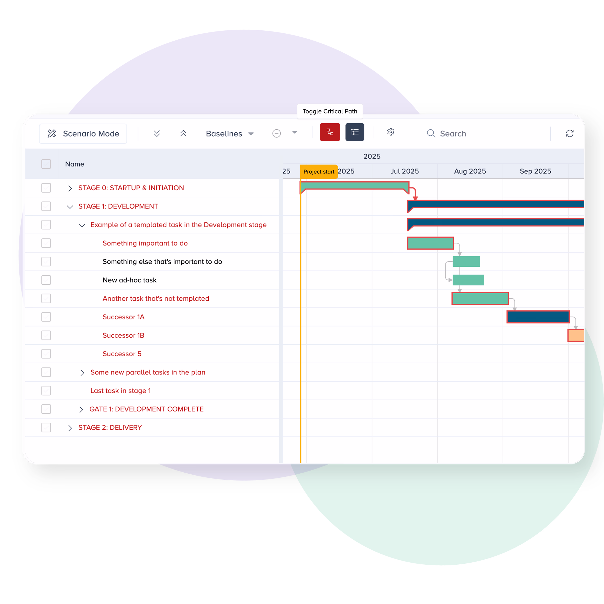 Bubble-PPM-Software-Features-Content-image-2-stage-phase-gate-gantt-chart-project-planning-critical-path-example Gantt Charts for Agile and Waterfall Project Planning - Critical Path Stage Phase Gate Project Plan - Bubble PPM Software